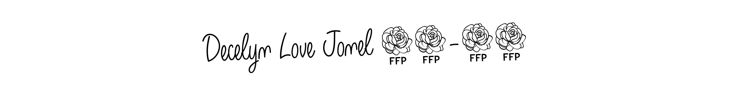 Use a signature maker to create a handwritten signature online. With this signature software, you can design (Angelique-Rose-font-FFP) your own signature for name Decelyn Love Jonel 10-21. Decelyn Love Jonel 10-21 signature style 5 images and pictures png