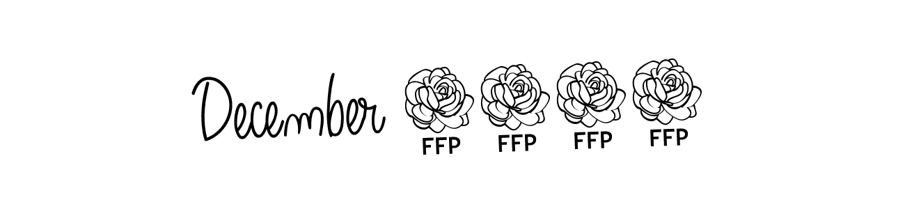 Create a beautiful signature design for name December 2024. With this signature (Angelique-Rose-font-FFP) fonts, you can make a handwritten signature for free. December 2024 signature style 5 images and pictures png