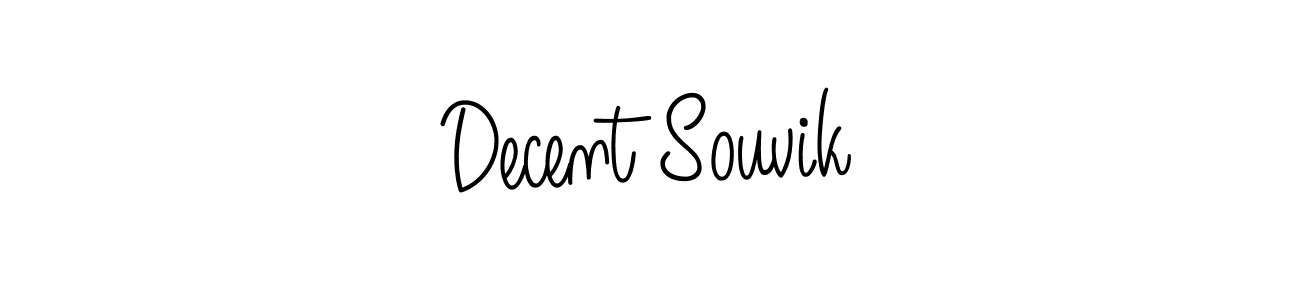 How to make Decent Souvik signature? Angelique-Rose-font-FFP is a professional autograph style. Create handwritten signature for Decent Souvik name. Decent Souvik signature style 5 images and pictures png