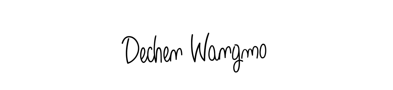 How to make Dechen Wangmo signature? Angelique-Rose-font-FFP is a professional autograph style. Create handwritten signature for Dechen Wangmo name. Dechen Wangmo signature style 5 images and pictures png