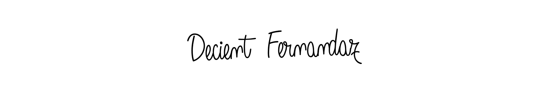 You should practise on your own different ways (Angelique-Rose-font-FFP) to write your name (Decient  Fernandaz) in signature. don't let someone else do it for you. Decient  Fernandaz signature style 5 images and pictures png