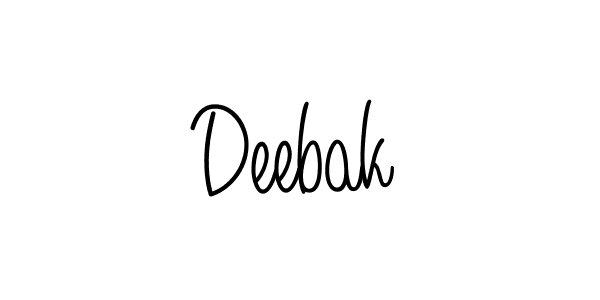 Deebak stylish signature style. Best Handwritten Sign (Angelique-Rose-font-FFP) for my name. Handwritten Signature Collection Ideas for my name Deebak. Deebak signature style 5 images and pictures png