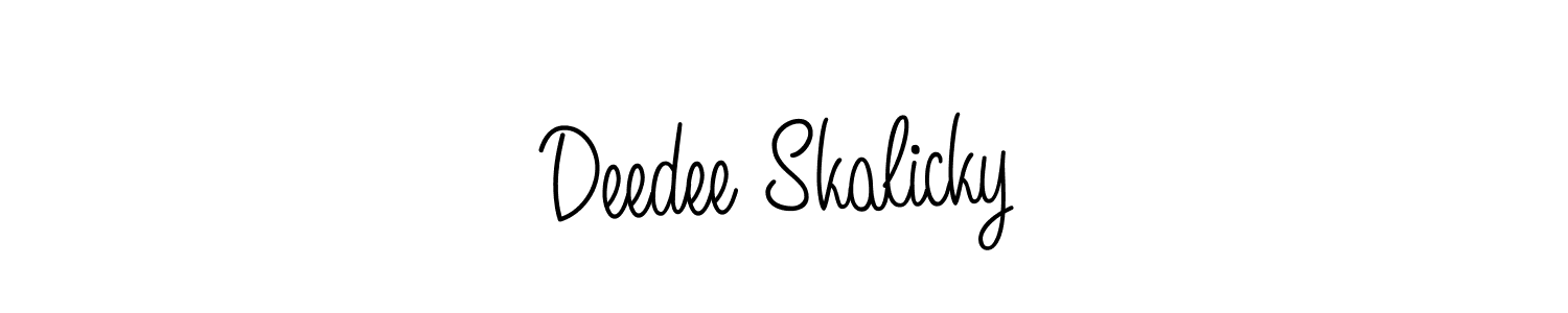 Also we have Deedee Skalicky name is the best signature style. Create professional handwritten signature collection using Angelique-Rose-font-FFP autograph style. Deedee Skalicky signature style 5 images and pictures png