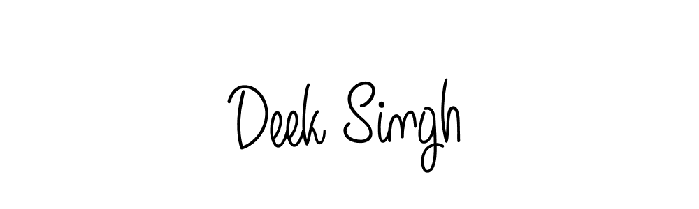 Design your own signature with our free online signature maker. With this signature software, you can create a handwritten (Angelique-Rose-font-FFP) signature for name Deek Singh. Deek Singh signature style 5 images and pictures png