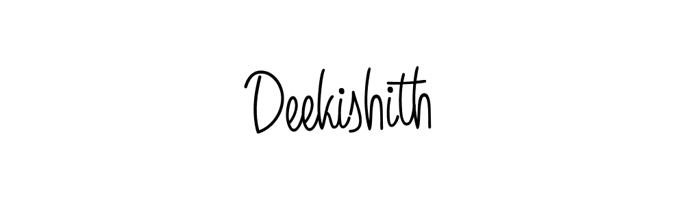 The best way (Angelique-Rose-font-FFP) to make a short signature is to pick only two or three words in your name. The name Deekishith include a total of six letters. For converting this name. Deekishith signature style 5 images and pictures png