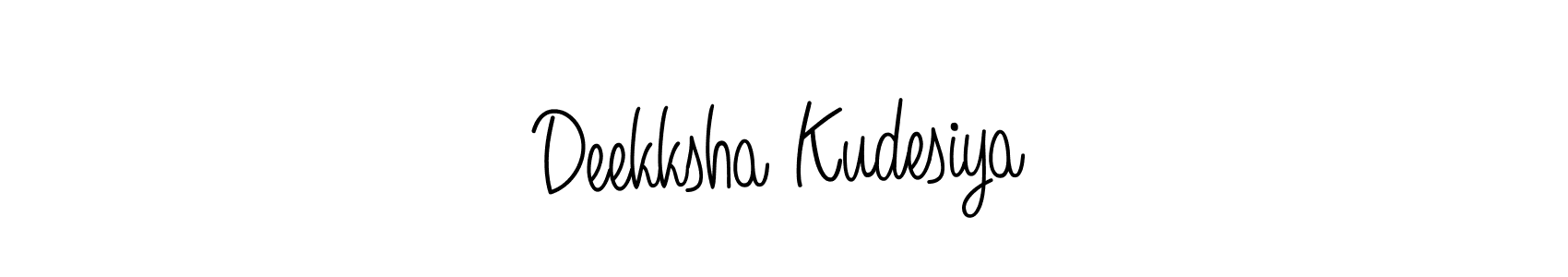 Use a signature maker to create a handwritten signature online. With this signature software, you can design (Angelique-Rose-font-FFP) your own signature for name Deekksha Kudesiya. Deekksha Kudesiya signature style 5 images and pictures png