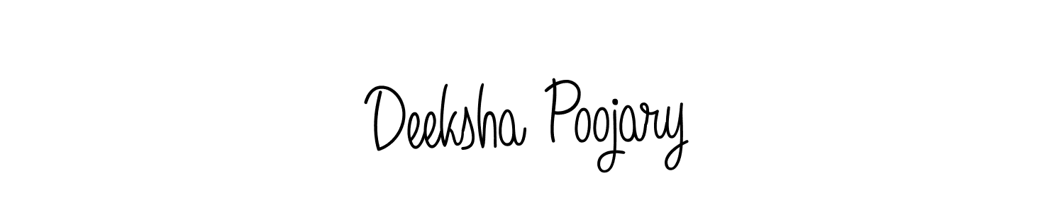 How to make Deeksha Poojary signature? Angelique-Rose-font-FFP is a professional autograph style. Create handwritten signature for Deeksha Poojary name. Deeksha Poojary signature style 5 images and pictures png