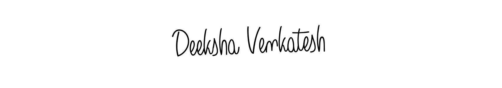 The best way (Angelique-Rose-font-FFP) to make a short signature is to pick only two or three words in your name. The name Deeksha Venkatesh include a total of six letters. For converting this name. Deeksha Venkatesh signature style 5 images and pictures png