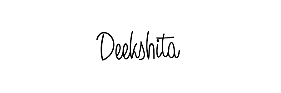 Use a signature maker to create a handwritten signature online. With this signature software, you can design (Angelique-Rose-font-FFP) your own signature for name Deekshita. Deekshita signature style 5 images and pictures png