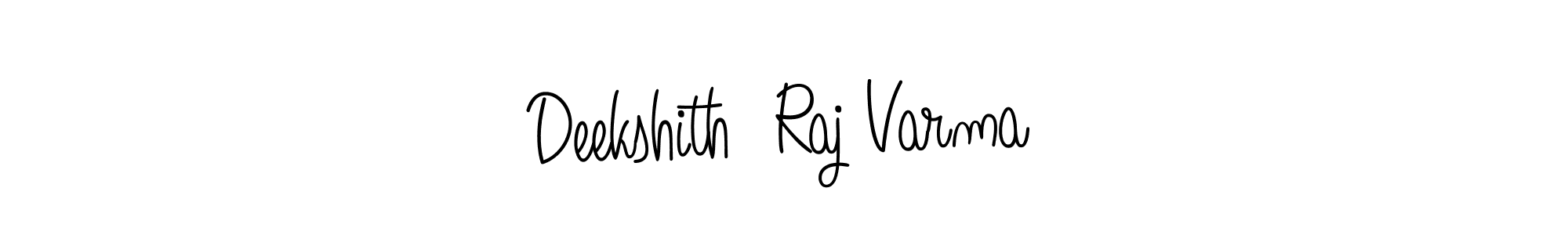 It looks lik you need a new signature style for name Deekshith  Raj Varma. Design unique handwritten (Angelique-Rose-font-FFP) signature with our free signature maker in just a few clicks. Deekshith  Raj Varma signature style 5 images and pictures png