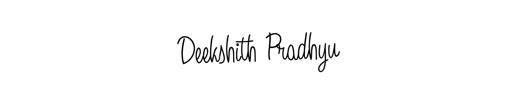 Design your own signature with our free online signature maker. With this signature software, you can create a handwritten (Angelique-Rose-font-FFP) signature for name Deekshith Pradhyu. Deekshith Pradhyu signature style 5 images and pictures png