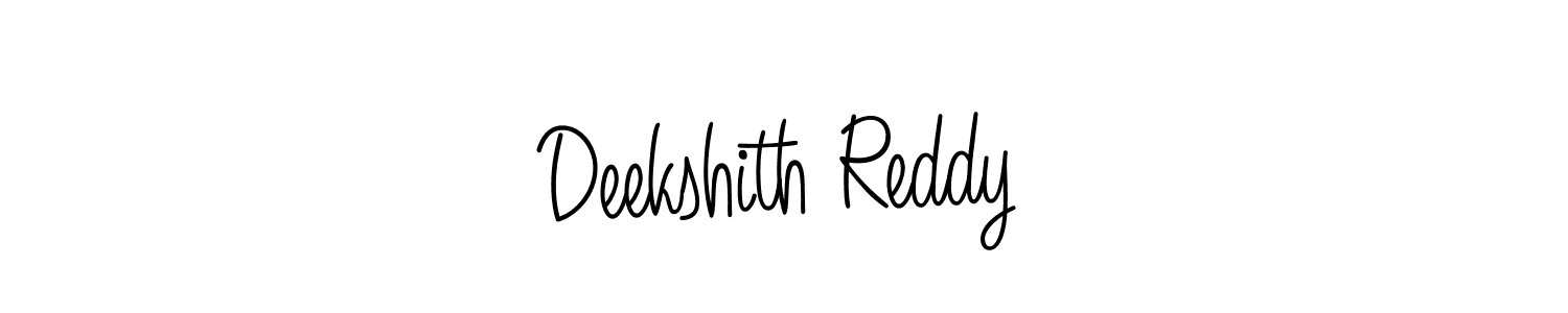 Design your own signature with our free online signature maker. With this signature software, you can create a handwritten (Angelique-Rose-font-FFP) signature for name Deekshith Reddy. Deekshith Reddy signature style 5 images and pictures png