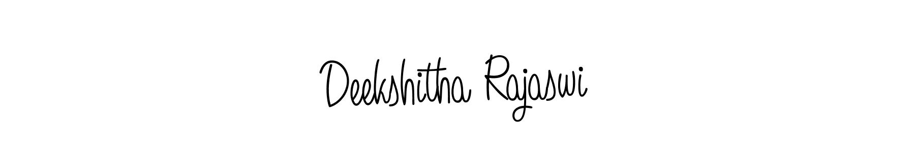 Also You can easily find your signature by using the search form. We will create Deekshitha Rajaswi name handwritten signature images for you free of cost using Angelique-Rose-font-FFP sign style. Deekshitha Rajaswi signature style 5 images and pictures png