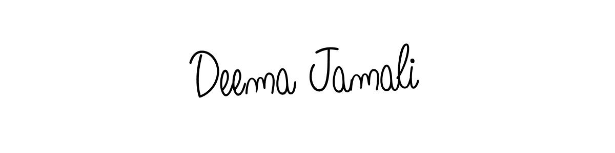 Deema Jamali stylish signature style. Best Handwritten Sign (Angelique-Rose-font-FFP) for my name. Handwritten Signature Collection Ideas for my name Deema Jamali. Deema Jamali signature style 5 images and pictures png