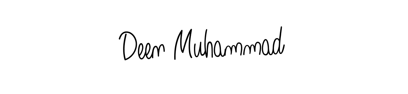 Make a beautiful signature design for name Deen Muhammad. With this signature (Angelique-Rose-font-FFP) style, you can create a handwritten signature for free. Deen Muhammad signature style 5 images and pictures png