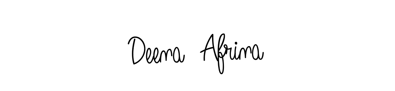 The best way (Angelique-Rose-font-FFP) to make a short signature is to pick only two or three words in your name. The name Deena  Afrina include a total of six letters. For converting this name. Deena  Afrina signature style 5 images and pictures png
