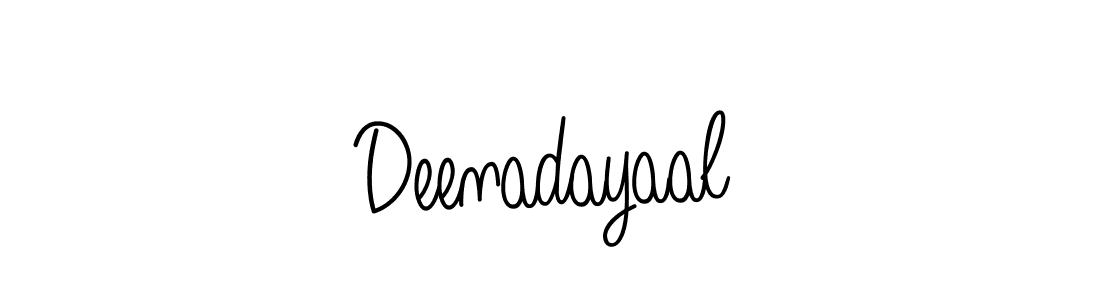 Make a beautiful signature design for name Deenadayaal. With this signature (Angelique-Rose-font-FFP) style, you can create a handwritten signature for free. Deenadayaal signature style 5 images and pictures png