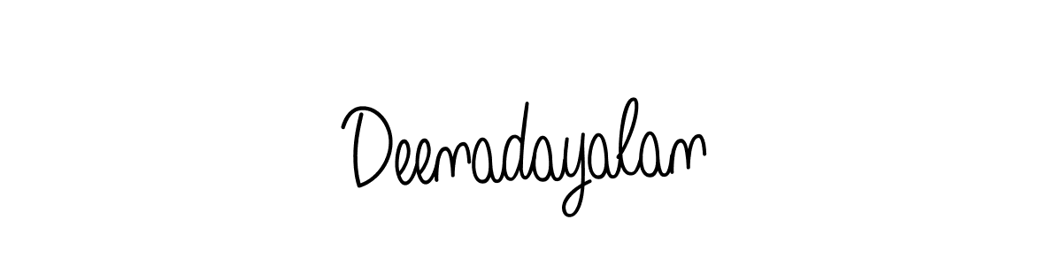 You should practise on your own different ways (Angelique-Rose-font-FFP) to write your name (Deenadayalan) in signature. don't let someone else do it for you. Deenadayalan signature style 5 images and pictures png