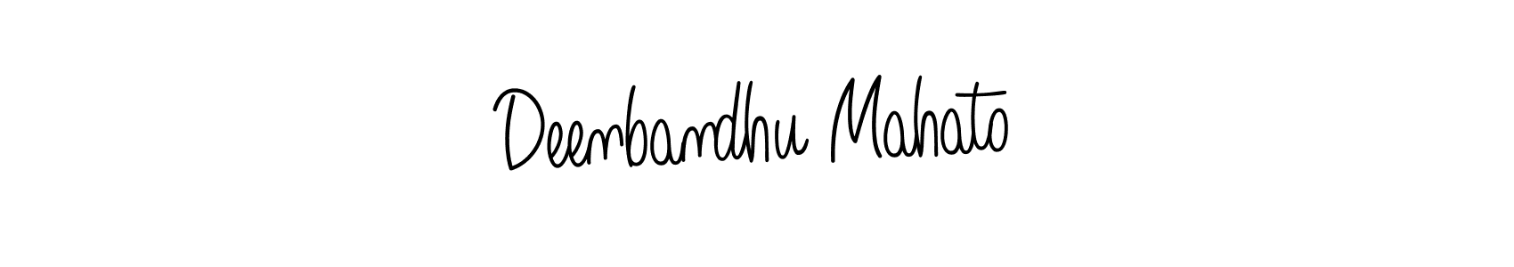 The best way (Angelique-Rose-font-FFP) to make a short signature is to pick only two or three words in your name. The name Deenbandhu Mahato include a total of six letters. For converting this name. Deenbandhu Mahato signature style 5 images and pictures png