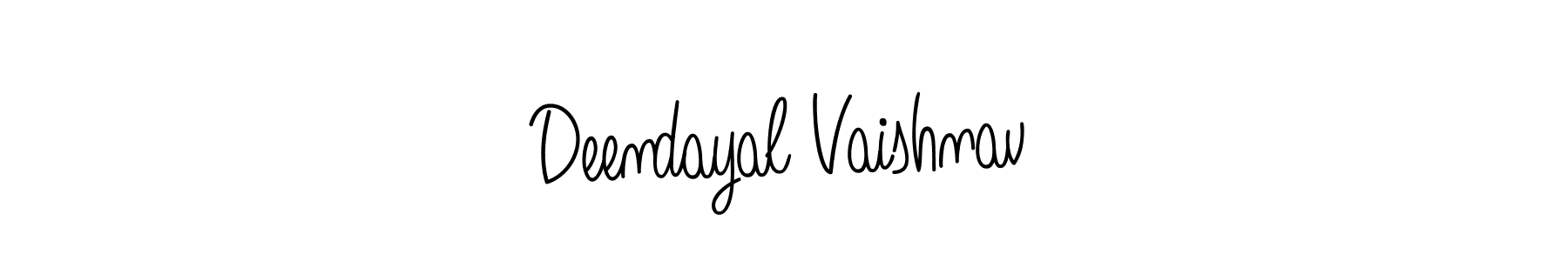 The best way (Angelique-Rose-font-FFP) to make a short signature is to pick only two or three words in your name. The name Deendayal Vaishnav include a total of six letters. For converting this name. Deendayal Vaishnav signature style 5 images and pictures png