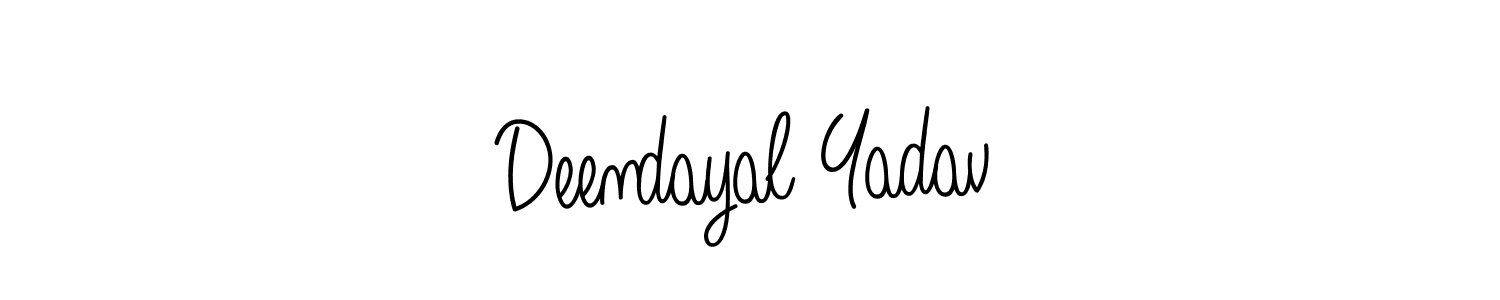 How to make Deendayal Yadav name signature. Use Angelique-Rose-font-FFP style for creating short signs online. This is the latest handwritten sign. Deendayal Yadav signature style 5 images and pictures png