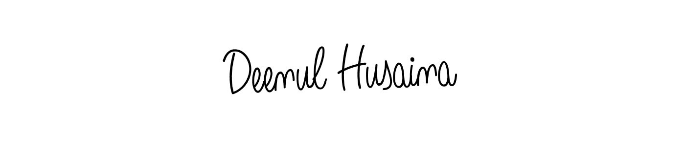 Create a beautiful signature design for name Deenul Husaina. With this signature (Angelique-Rose-font-FFP) fonts, you can make a handwritten signature for free. Deenul Husaina signature style 5 images and pictures png