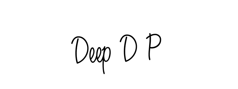 Deep D P stylish signature style. Best Handwritten Sign (Angelique-Rose-font-FFP) for my name. Handwritten Signature Collection Ideas for my name Deep D P. Deep D P signature style 5 images and pictures png