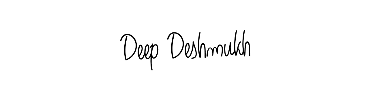 Use a signature maker to create a handwritten signature online. With this signature software, you can design (Angelique-Rose-font-FFP) your own signature for name Deep Deshmukh. Deep Deshmukh signature style 5 images and pictures png