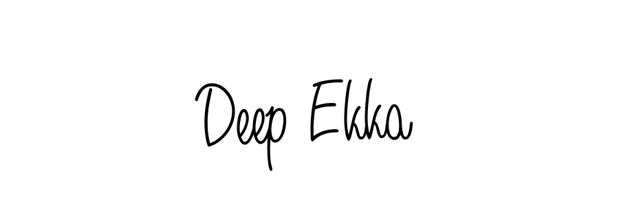 You should practise on your own different ways (Angelique-Rose-font-FFP) to write your name (Deep Ekka) in signature. don't let someone else do it for you. Deep Ekka signature style 5 images and pictures png