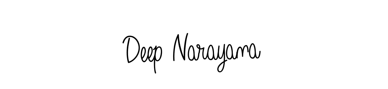 How to make Deep Narayana name signature. Use Angelique-Rose-font-FFP style for creating short signs online. This is the latest handwritten sign. Deep Narayana signature style 5 images and pictures png
