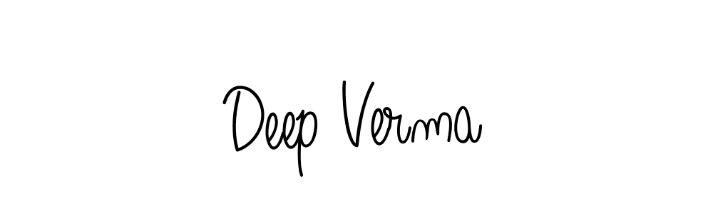 Make a beautiful signature design for name Deep Verma. With this signature (Angelique-Rose-font-FFP) style, you can create a handwritten signature for free. Deep Verma signature style 5 images and pictures png