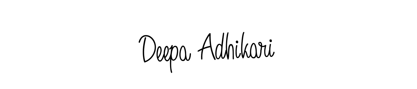 Make a beautiful signature design for name Deepa Adhikari. With this signature (Angelique-Rose-font-FFP) style, you can create a handwritten signature for free. Deepa Adhikari signature style 5 images and pictures png