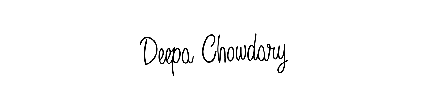 Make a beautiful signature design for name Deepa Chowdary. With this signature (Angelique-Rose-font-FFP) style, you can create a handwritten signature for free. Deepa Chowdary signature style 5 images and pictures png