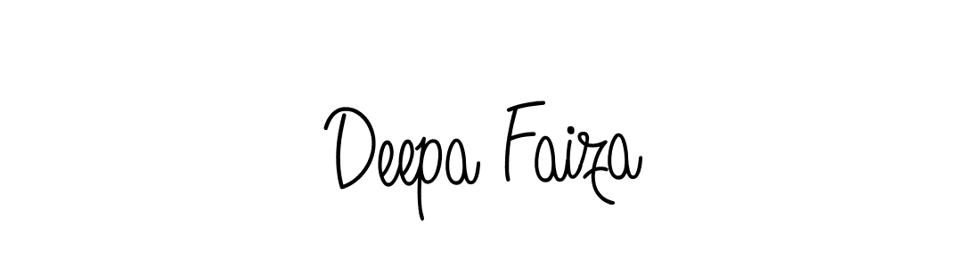 Make a beautiful signature design for name Deepa Faiza. With this signature (Angelique-Rose-font-FFP) style, you can create a handwritten signature for free. Deepa Faiza signature style 5 images and pictures png