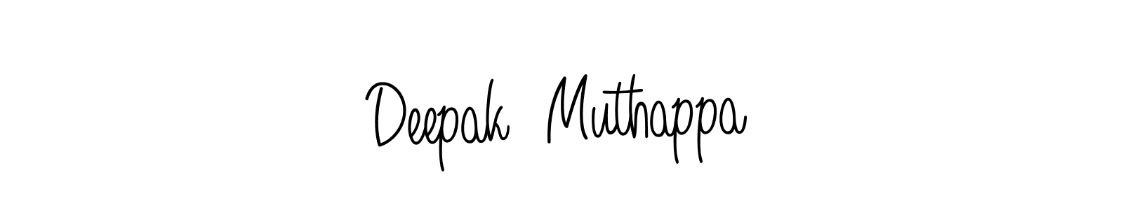 You should practise on your own different ways (Angelique-Rose-font-FFP) to write your name (Deepak  Muthappa) in signature. don't let someone else do it for you. Deepak  Muthappa signature style 5 images and pictures png