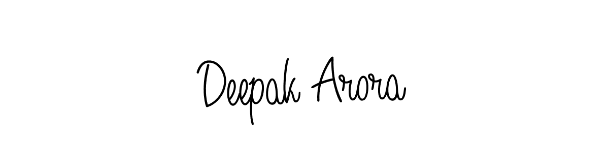 Create a beautiful signature design for name Deepak Arora. With this signature (Angelique-Rose-font-FFP) fonts, you can make a handwritten signature for free. Deepak Arora signature style 5 images and pictures png