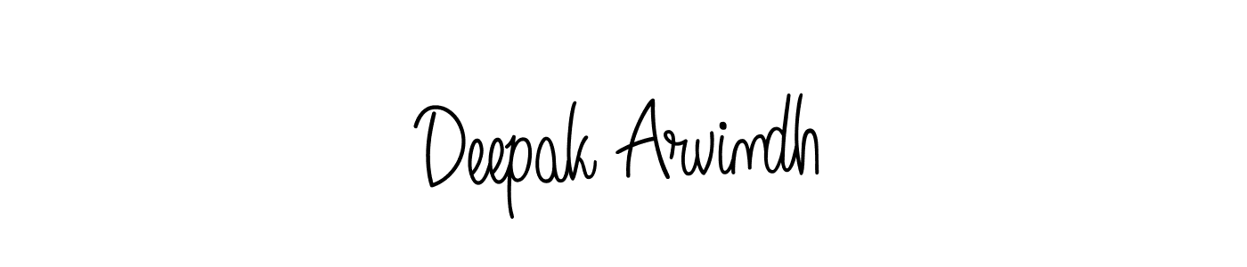 Use a signature maker to create a handwritten signature online. With this signature software, you can design (Angelique-Rose-font-FFP) your own signature for name Deepak Arvindh. Deepak Arvindh signature style 5 images and pictures png