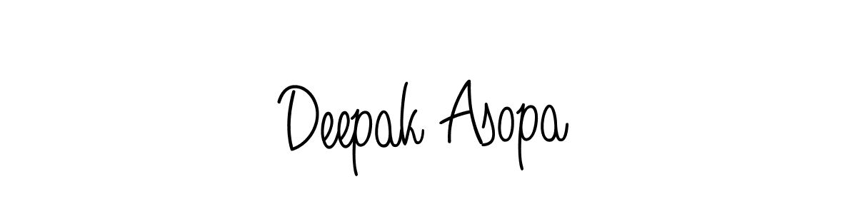 Design your own signature with our free online signature maker. With this signature software, you can create a handwritten (Angelique-Rose-font-FFP) signature for name Deepak Asopa. Deepak Asopa signature style 5 images and pictures png