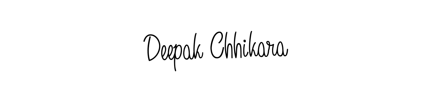 Deepak Chhikara stylish signature style. Best Handwritten Sign (Angelique-Rose-font-FFP) for my name. Handwritten Signature Collection Ideas for my name Deepak Chhikara. Deepak Chhikara signature style 5 images and pictures png