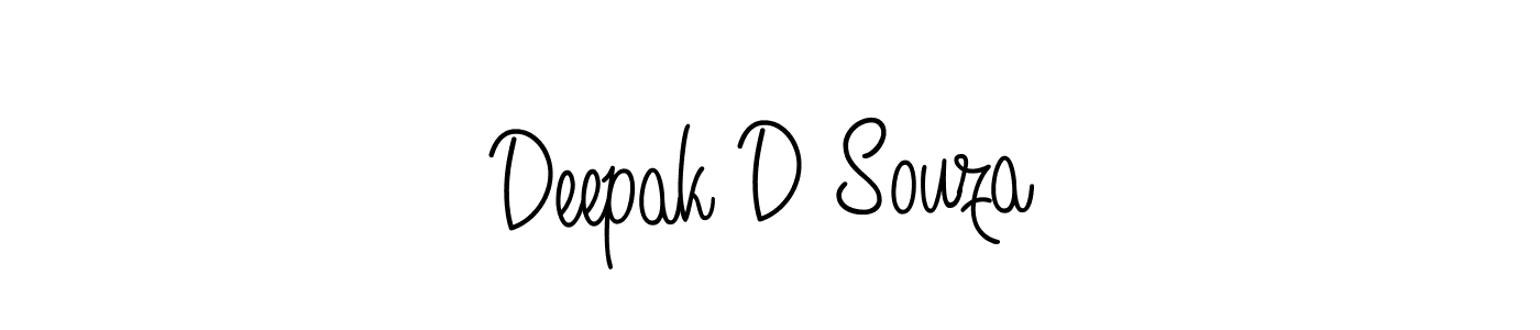 Deepak D Souza stylish signature style. Best Handwritten Sign (Angelique-Rose-font-FFP) for my name. Handwritten Signature Collection Ideas for my name Deepak D Souza. Deepak D Souza signature style 5 images and pictures png