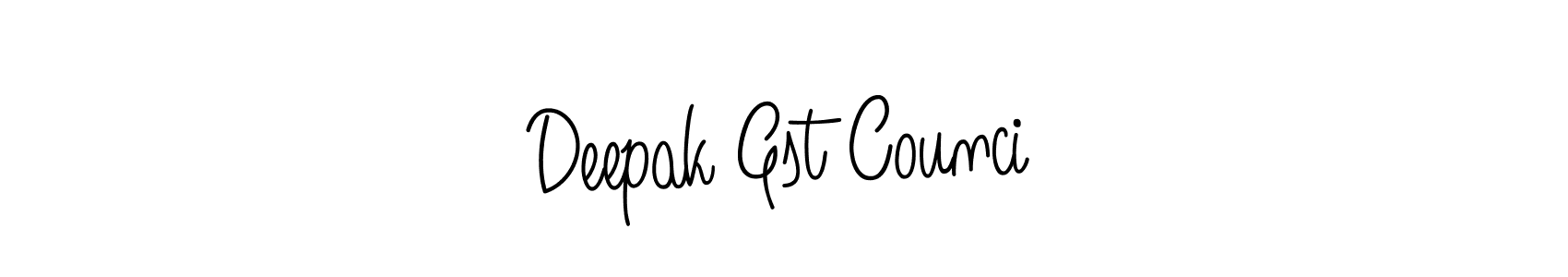 The best way (Angelique-Rose-font-FFP) to make a short signature is to pick only two or three words in your name. The name Deepak Gst Counci include a total of six letters. For converting this name. Deepak Gst Counci signature style 5 images and pictures png