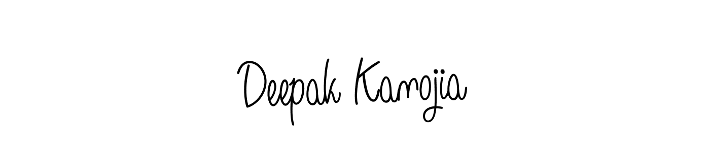 Make a beautiful signature design for name Deepak Kanojia. With this signature (Angelique-Rose-font-FFP) style, you can create a handwritten signature for free. Deepak Kanojia signature style 5 images and pictures png