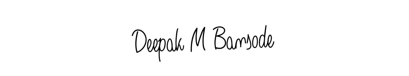 How to make Deepak M Bansode signature? Angelique-Rose-font-FFP is a professional autograph style. Create handwritten signature for Deepak M Bansode name. Deepak M Bansode signature style 5 images and pictures png