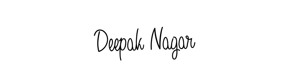 Use a signature maker to create a handwritten signature online. With this signature software, you can design (Angelique-Rose-font-FFP) your own signature for name Deepak Nagar. Deepak Nagar signature style 5 images and pictures png