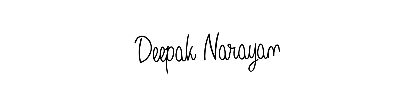 The best way (Angelique-Rose-font-FFP) to make a short signature is to pick only two or three words in your name. The name Deepak Narayan include a total of six letters. For converting this name. Deepak Narayan signature style 5 images and pictures png