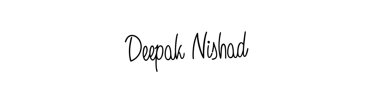 Make a beautiful signature design for name Deepak Nishad. With this signature (Angelique-Rose-font-FFP) style, you can create a handwritten signature for free. Deepak Nishad signature style 5 images and pictures png