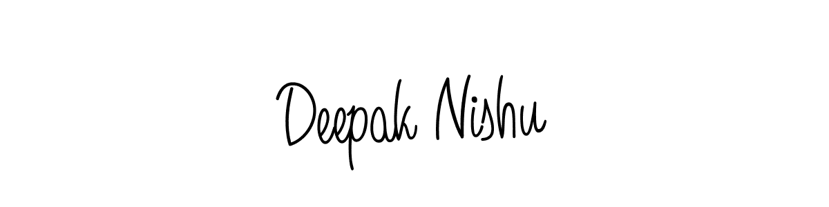 if you are searching for the best signature style for your name Deepak Nishu. so please give up your signature search. here we have designed multiple signature styles  using Angelique-Rose-font-FFP. Deepak Nishu signature style 5 images and pictures png