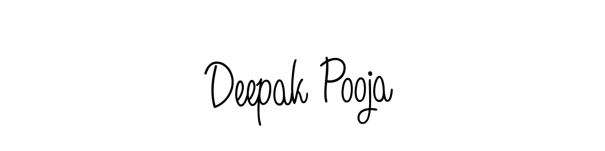 You should practise on your own different ways (Angelique-Rose-font-FFP) to write your name (Deepak Pooja) in signature. don't let someone else do it for you. Deepak Pooja signature style 5 images and pictures png