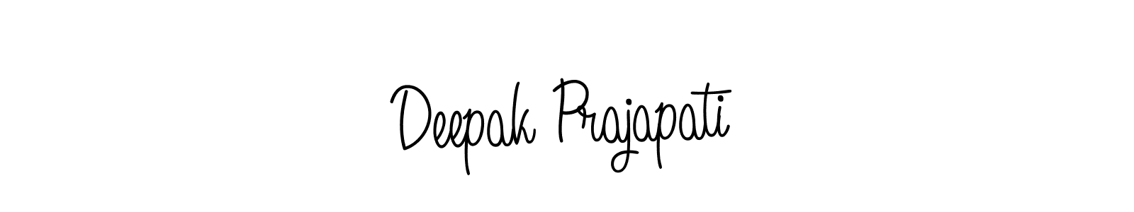 The best way (Angelique-Rose-font-FFP) to make a short signature is to pick only two or three words in your name. The name Deepak Prajapati include a total of six letters. For converting this name. Deepak Prajapati signature style 5 images and pictures png