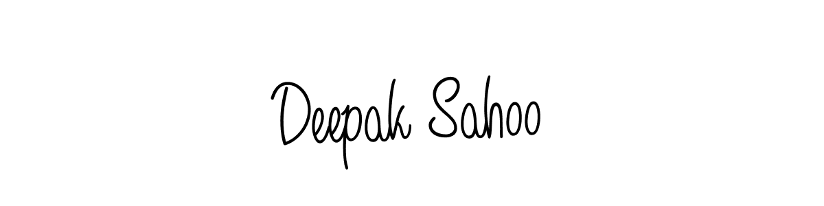 Design your own signature with our free online signature maker. With this signature software, you can create a handwritten (Angelique-Rose-font-FFP) signature for name Deepak Sahoo. Deepak Sahoo signature style 5 images and pictures png